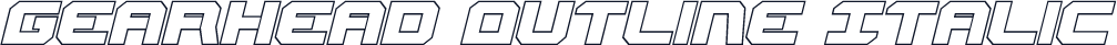 Gearhead Outline Italic
