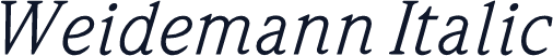 Weidemann Italic