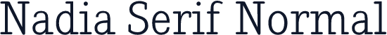 Nadia Serif Normal