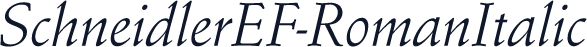 SchneidlerEF-RomanItalic
