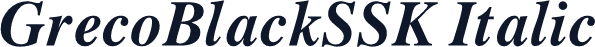 GrecoBlackSSK Italic