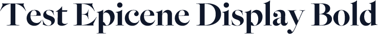 Test Epicene Display Bold