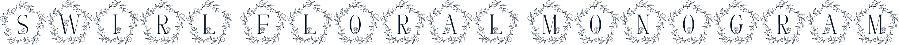 Swirl Floral Monogram