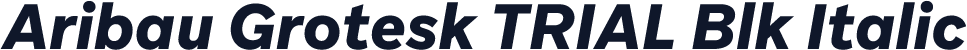 Aribau Grotesk TRIAL Blk Italic
