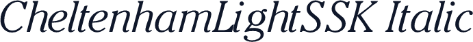 CheltenhamLightSSK Italic