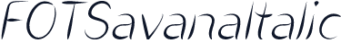 FOTSavanaItalic
