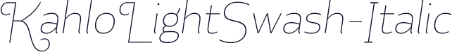 KahloLightSwash-Italic