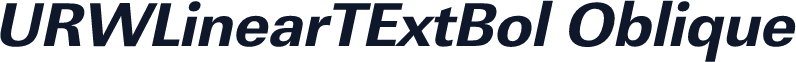 URWLinearTExtBol Oblique