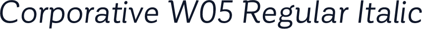 Corporative W05 Regular Italic