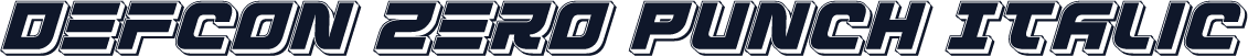 Defcon Zero Punch Italic