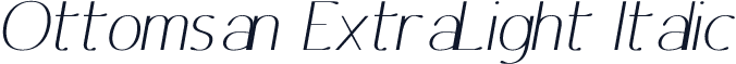 Ottomsan ExtraLight Italic