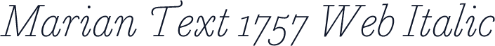 Marian Text 1757 Web Italic