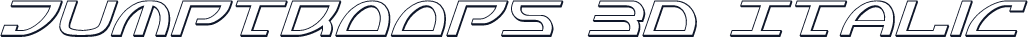 Jumptroops 3D Italic