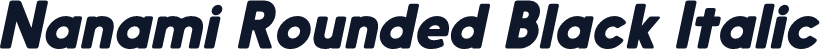 Nanami Rounded Black Italic