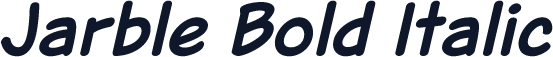 Jarble Bold Italic