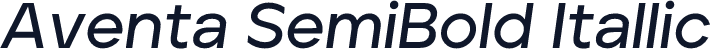 Aventa SemiBold Itallic