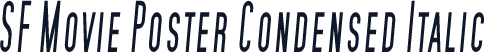 SF Movie Poster Condensed Italic