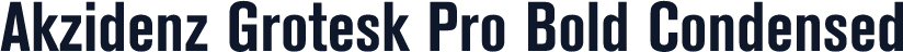 Akzidenz Grotesk Pro Bold Condensed