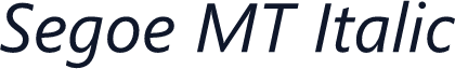 Segoe MT Italic