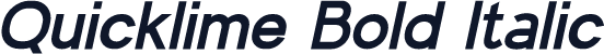 Quicklime Bold Italic