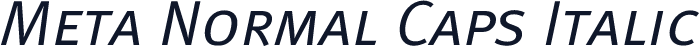 Meta Normal Caps Italic
