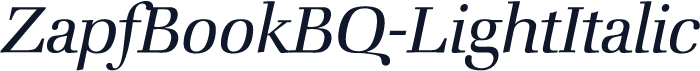 ZapfBookBQ-LightItalic