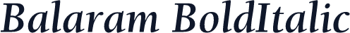 Balaram BoldItalic