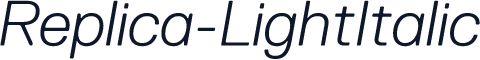 Replica-LightItalic