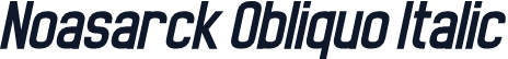 Noasarck Obliquo Italic