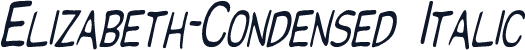 Elizabeth-Condensed Italic