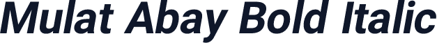 Mulat Abay Bold Italic