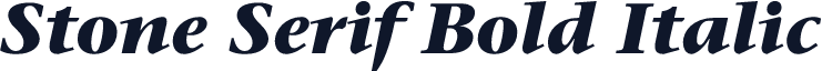Stone Serif Bold Italic