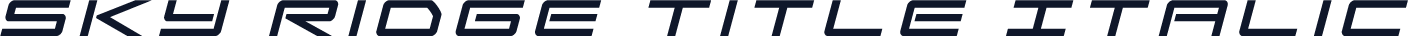 Sky Ridge Title Italic