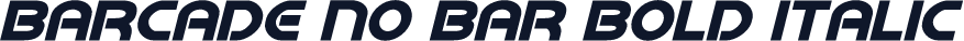 Barcade No Bar Bold Italic