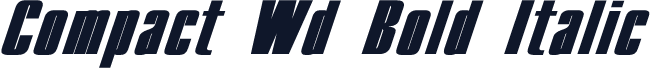 Compact Wd Bold Italic