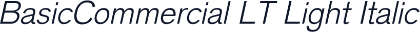 BasicCommercial LT Light Italic