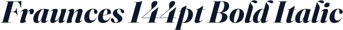 Fraunces 144pt Bold Italic