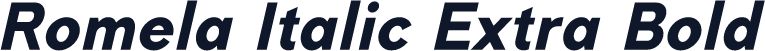 Romela Italic Extra Bold