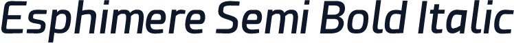 Esphimere Semi Bold Italic