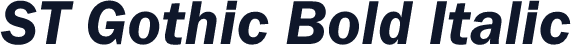 ST Gothic Bold Italic