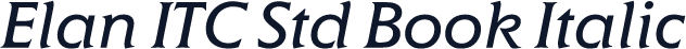 Elan ITC Std Book Italic