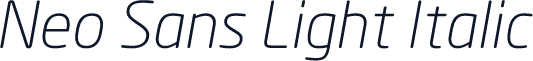 Neo Sans Light Italic