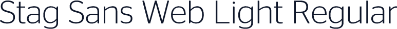 Stag Sans Web Light Regular