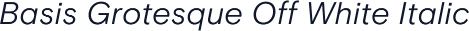 Basis Grotesque Off White Italic