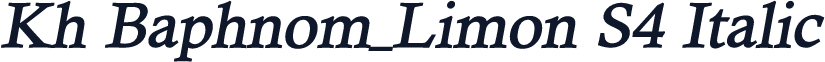 Kh Baphnom_Limon S4 Italic