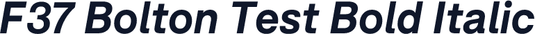 F37 Bolton Test Bold Italic