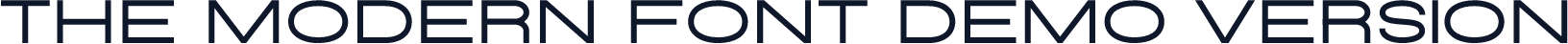 THE MODERN FONT DEMO VERSION