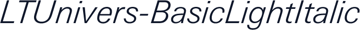 LTUnivers-BasicLightItalic