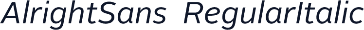 AlrightSans-RegularItalic