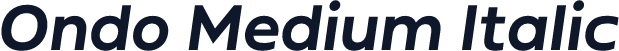 Ondo Medium Italic